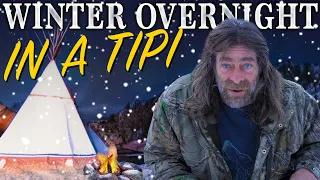 Winter Teepee (Tipi) Off-Grid Overnight