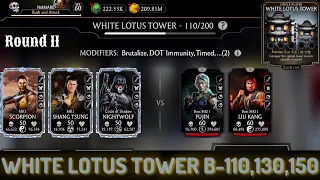 White lotus Tower Boss Battle 110, 130 & 150 Fight + Reward Mk Mobile 2024