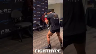 Jaime Munguia WARMS UP & GLOVES UP to KNOCK OUT Canelo MOMENTS BEFORE WAR