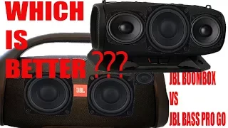 JBL BOOMBOX, JBL Bass Pro Go - TWO MONSTERS!!! - Comparison