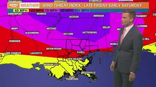 Severe weather possible overnight into Saturday morning for New Orleans area