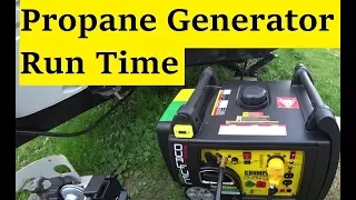 Champion 100263 Propane generator run time test PT 1