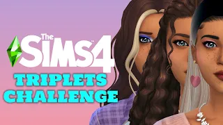can i make identical triplets look different?🤔|The Sims 4 CAS Challenge