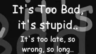 Too Bad - Nickleback (Lyrics)