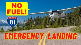 Pilot Declares EMERGENCY After Running Out of Fuel | Emergency Landing on Interstate 81