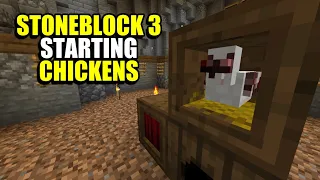 Ep7 Starting Chickens - Minecraft StoneBlock 3 Modpack