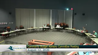 August 12, 2020 Community Budget Advisory Committee Meeting