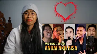 ANDAI AKU BISA cover by Indonesian Male Singers (Tulus, Afgan, Cakra Khan, Judika...) | Reaction