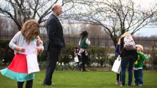 Easter egg hunt at Governor's Residence