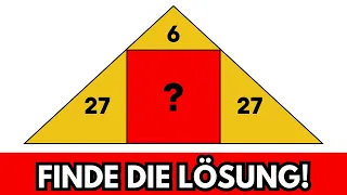 WIE GROß IST DAS ROTE QUADRAT?🤔📝 Mathe Aufgabe Geometrie