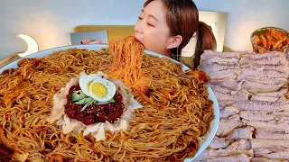 ASMR Spicy noodles, boiled pork MUKBANG