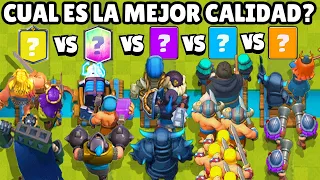 WHAT IS THE BEST QUALITY? | CHAMPIONS vs LEGENDARY vs EPIC vs RARE vs COMMON CLASH ROYALE