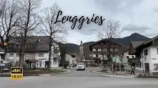 Lenggries, Germany - Walking in a Bavarian picturesque town - 4K 60fps