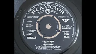 The Monkees 'I'm A Believer'  1966 45 rpm