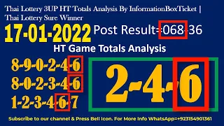 17-01-2022 Thai Lottery 3UP HT Totals Analysis By InformationBoxTicket | Thai Lottery Sure Winner