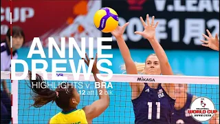 Andrea Drews: USA vs. Brazil Highlights | 2019 FIVB World Cup