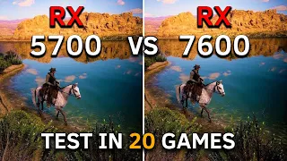 RX 5700 vs RX 7600 | Test In 20 Games at 1080p | 2023