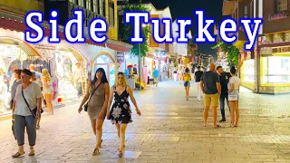 ANTALYA Side Turkey - Travel Guide 🇹🇷 Beautiful Walking Tour of Side Old Town [4K UHD] #side #turkey