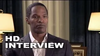 White House Down: Jamie Foxx "President Sawyer" On Set Interview | ScreenSlam