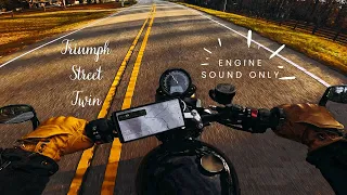 Triumph Street Twin|Speed Twin 900: Cockpit View POV [RAW SOUND]