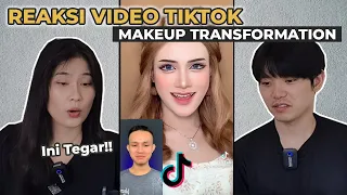 REAKSI Apakah ini orang yang sama?! | Korean reaction to Indonesian Makeup TikTok I Teman Korea