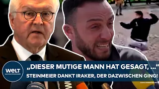 MANNHEIM: "Dieser mutige Mann hat gesagt, ..." Steinmeier dankt auch dem Iraker, der dazwischen ging