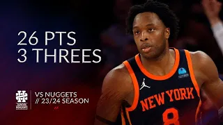 OG Anunoby 26 pts 3 threes vs Nuggets 23/24 season