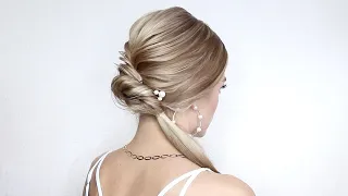 КРАСИВАЯ И ПРОСТАЯ ВЕЧЕРНЯЯ ПРИЧЕСКА НА БОК, ПРИЧЕСКА НА ВЫПУСКНОЙ | SIDE PONYTAIL HAIRSTYLE