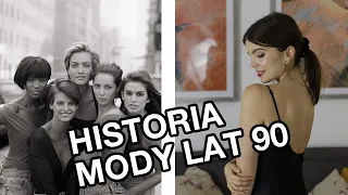 Historia mody lat 90 - supermodelki, minimalizm i koszule w kratę.