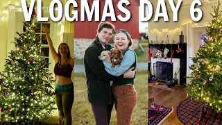 VLOGMAS DAY 6 | holiday card sneak peek & decorating our christmas tree!