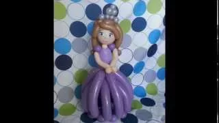 Como hacer a la princesa sofia con globos
