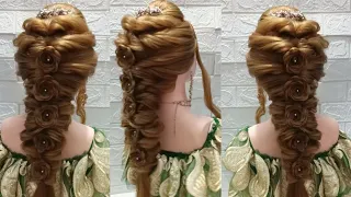 Most Beautiful Hairstyle for Bridals|Latest rose braided hairstyles for bride|LK Hairstyle