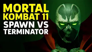 Mortal Kombat 11 - High Level AI Spawn Vs. Terminator Full Match Gameplay