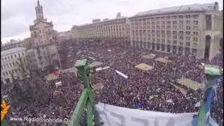 Євромайдан з висоти пташиного польоту. Вражаюче відео 8 грудня 2013 р.