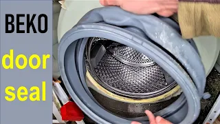 Replace rubber door seal in Beko washing machine