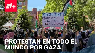 Se replican protestas universitarias en el mundo por invasión militar Israelí en Gaza - En Punto