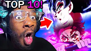 FIRST TIME WATCHING: Top 10 Visually Stunning Anime Fights!!! (OMFG!)