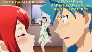 PAANO PINAG AAGAWAN NG 4 NA PSYCHO GIRL ANG 1 LALAKI DAHIL SA LIBRONG KISS NOTE -TAGALOG ANIME RECAP