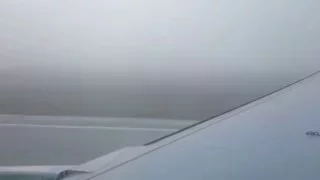 Жесткая посадка самолета в в тумане, аэропорт Мюнхена