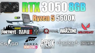 RTX 3050 8GB + Ryzen 5 5600X : Test in 14 Games - RTX 3050 Gaming