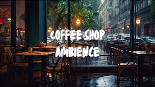 The cozy and relaxing ambience of a coffee shop on a rainy day