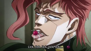 Kakyoin licking a Cherry