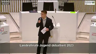 Landesfinale Jugend debattiert 2023