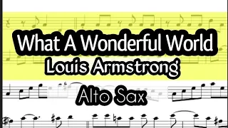 What A Wonderful World Alto Sax Sheet Music Backing Track Play Along Partitura