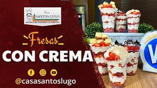 LA MEJOR RECETA DE FRESAS CON CREMA 🍓¡RECETA FÁCIL Y RÁPIDA!🍓