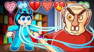Escaping EVIL GRANDPA BUT You Get CUSTOM HEARTS In Roblox With Crazy Fan Girl!