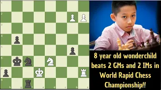 8 year old Roman Shogdzhiev defeats IM Kanan Garayev in Rapid World Chess Championship!