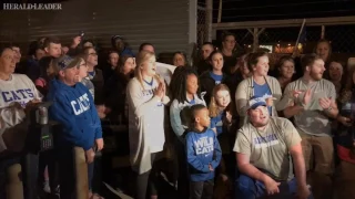 Fans welcome home UK basketball team