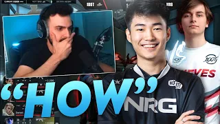 Tarik Reacts to 100 Thieves vs NRG | NA VALORANT LCQ | ft. Kyedae, Valkyrae & Sykkuno