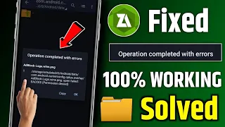 how to fix zarchiver operation completed with errors | zarchiver operation completed with errors fix